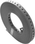 Perforated plastized contstruction band