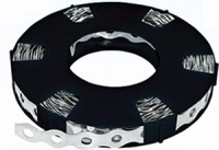 Perforated waved suspension band