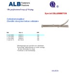 Aerated concrete nail with nut M8x130